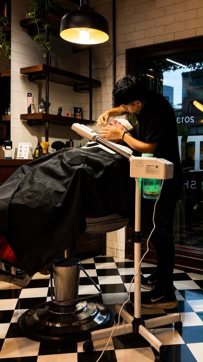 Servicio facial realizado en Mister Barber Shop